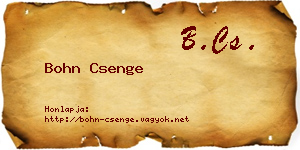 Bohn Csenge névjegykártya